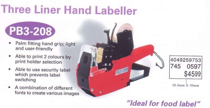 SATO PB3-208 Labeller - 3 lines - 12+12+12 digits - Image 2