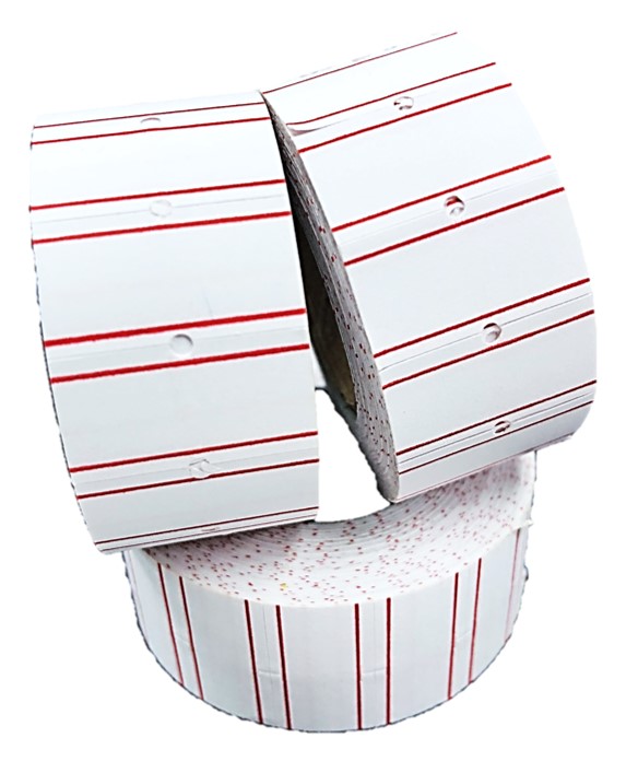 Single Line label - 22mm X 12mm - 2 RED LINE - Image 5