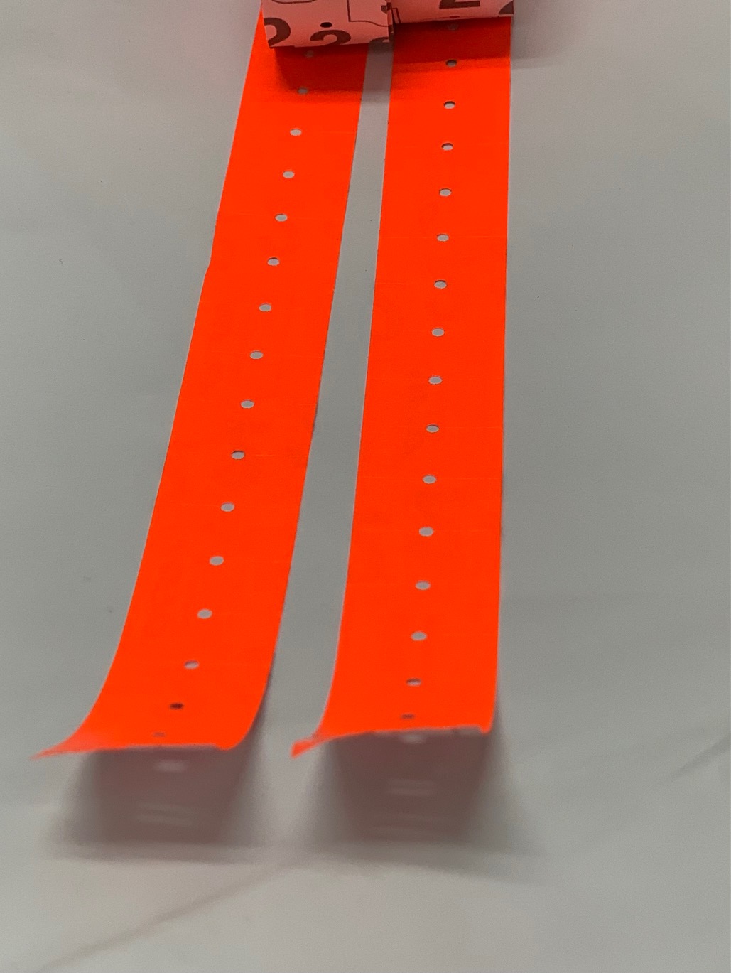 Single Line label - 22mm X 12mm - Fluorescent Red - Image 3