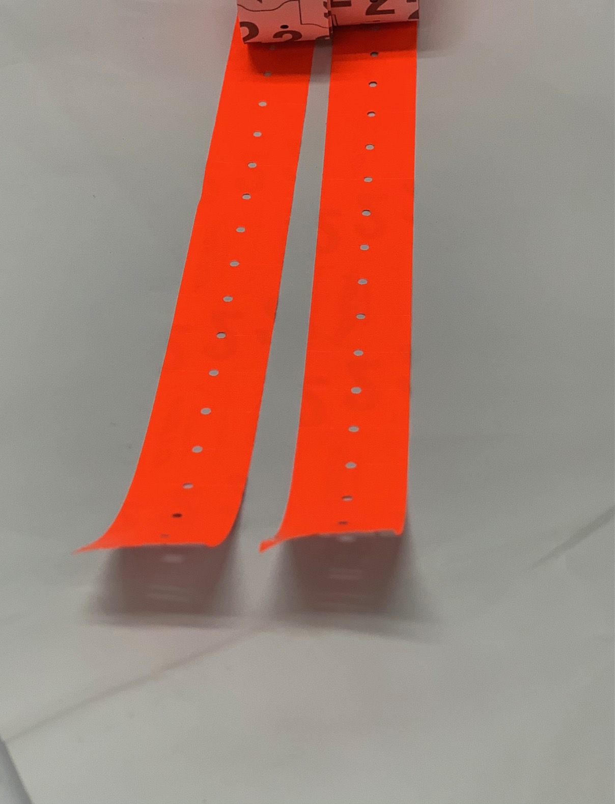 Single Line label - 22mm X 12mm - Fluorescent Red - Image 2