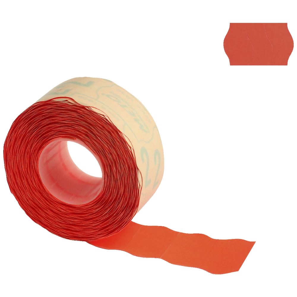 Single Line label - 22mm X 12mm - Fluorescent Red - Image 6