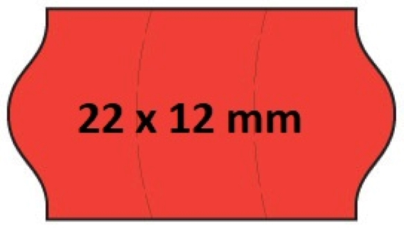 Single Line label - 22mm X 12mm - Fluorescent Red - Image 5