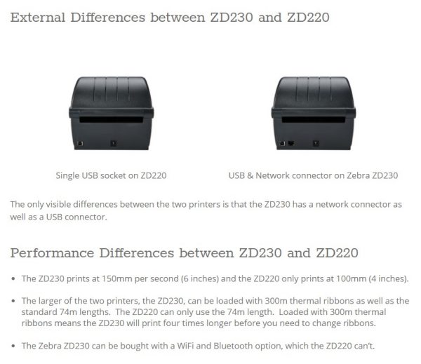 ZEBRA ZD220 DESKTOP PRINTER - Image 8