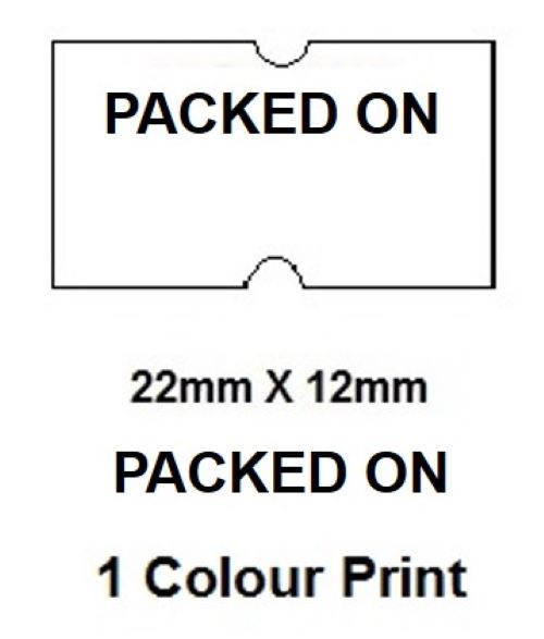 Single Line Label - 22mm X 12mm - PACKED ON